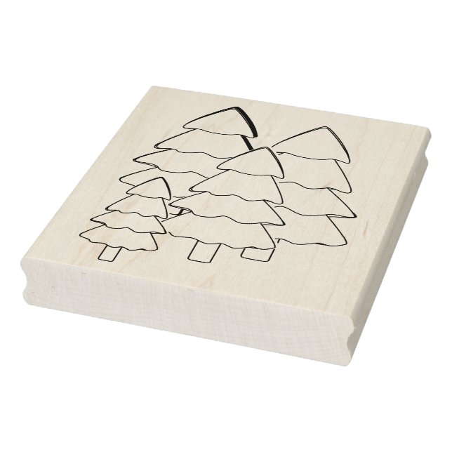 Julgranar illustration art frimärke stämpel (Stämpel)