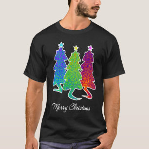 Julgranar Katt Ödla Dinosaurie Råtta Blå Grön T Shirt