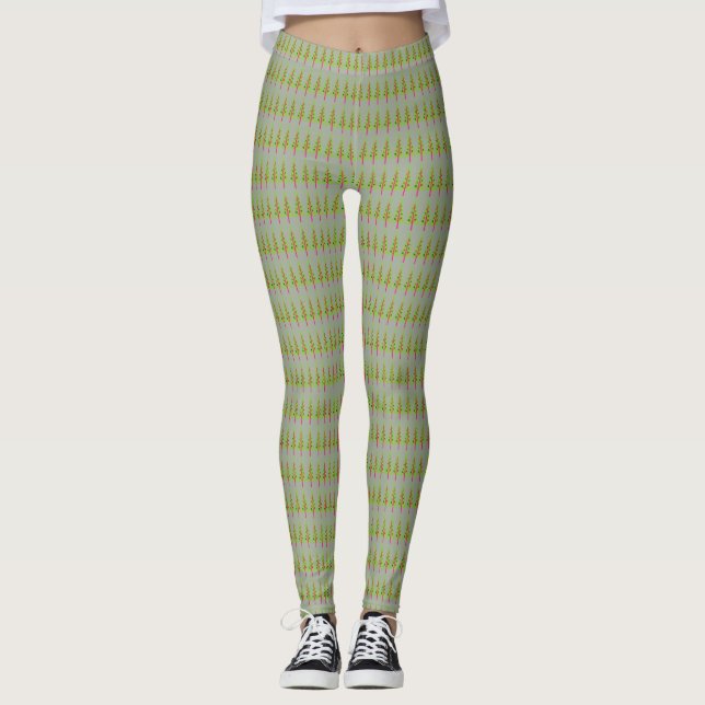 Julgranar Kvinnors förband Leggings (Framsida)