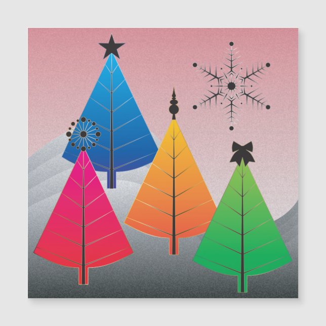 Julgranar Magnet Card (Framsida)