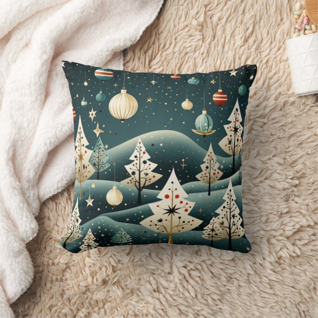 Julgranar MCM Winter Countryside Ornaments Kudde (Filt)