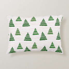 Julgranar med pärlor stringningar mönster prydnadskudde