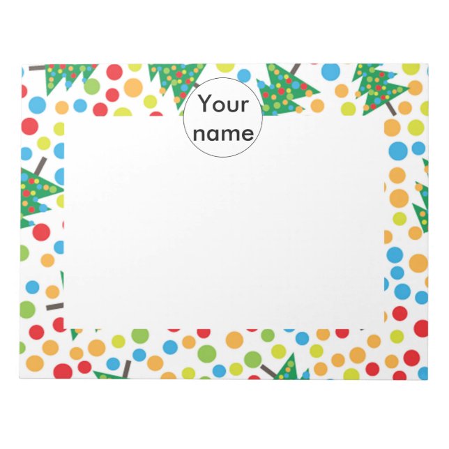 Julgranar mönster anteckningsblock (Framsida)