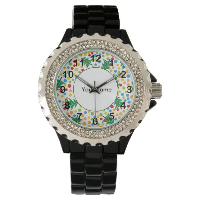 Julgranar mönster armbandsur (Framsida)