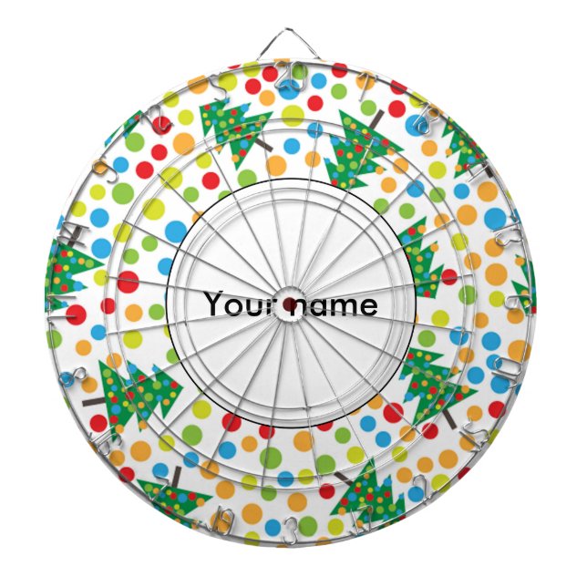 Julgranar mönster darttavla (Framsidan)