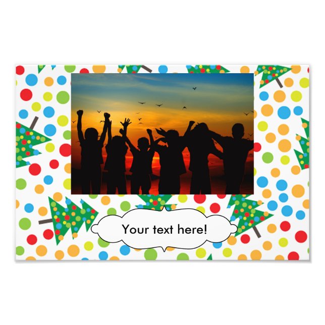 Julgranar mönster fototryck (Framsidan)