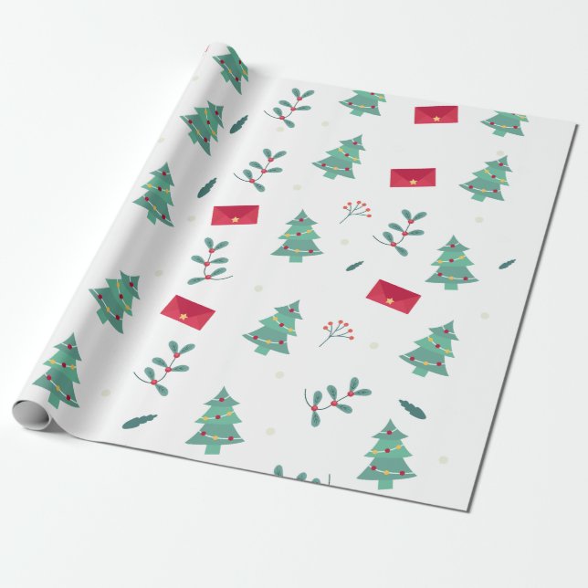 Julgranar mönster , helgdagarna under julen presentpapper (Utrullad)