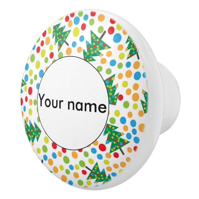 Julgranar mönster knopp (Höger)