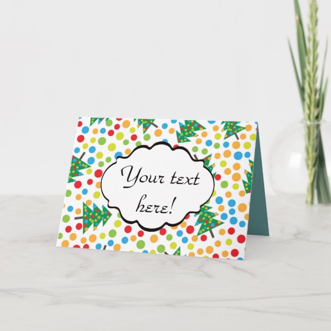 Julgranar mönster kort (Framsida)