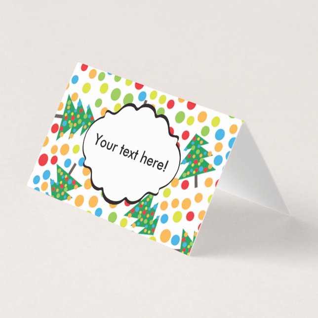 Julgranar mönster kort (Framsida)