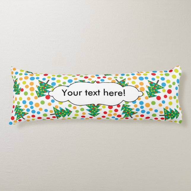 Julgranar mönster kroppskudde (Framsidan)