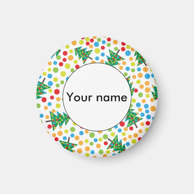 Julgranar mönster magnet (Framsidan)