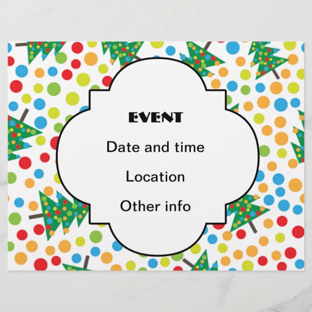 Julgranar mönster reklamblad (Framsidan)