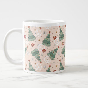 Julgranar och Fredsteckenen Mönster Jumbo Mugg