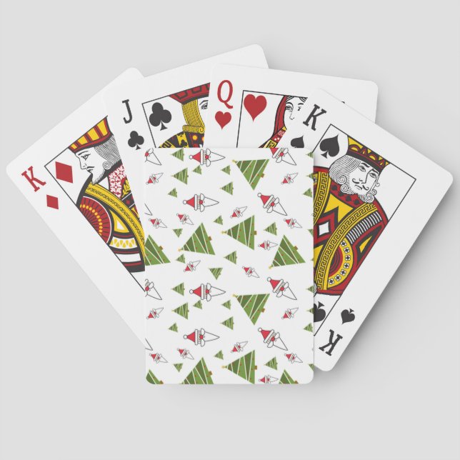 Julgranar och Jultomten Casinokort (Baksidan)