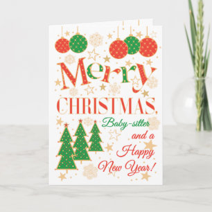 Julgranar och ornament för Baby webbplats Kort