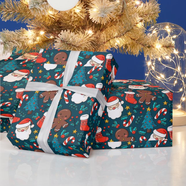 Julgranar och -Pepparkaksgubbar Presentpapper (Helgdagar)