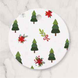 Julgranar och segment gåvor etiketter