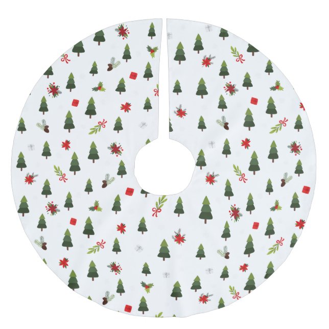 Julgranar och segment julgransmatta borstad polyester (Framsidan)