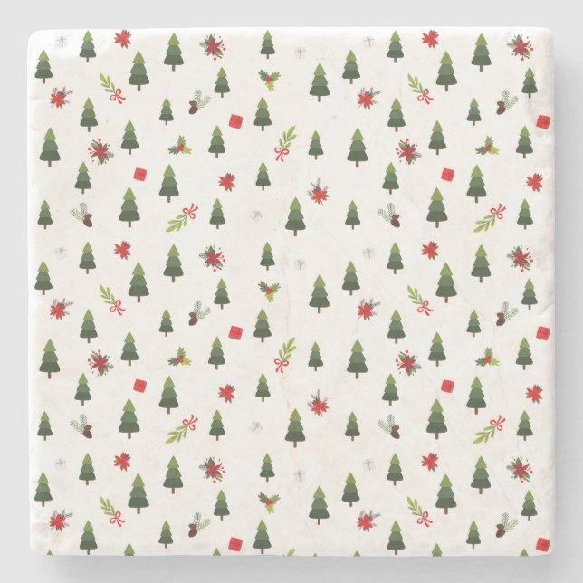 Julgranar och segment stenunderlägg (Framsidan)