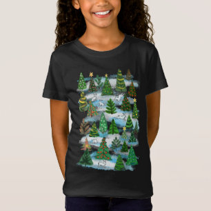 Julgranar och snö har T-Shirt