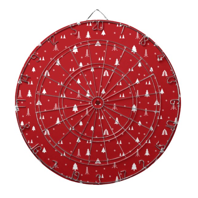 Julgranar och snöflingor Dartboard Darttavla (Framsidan)