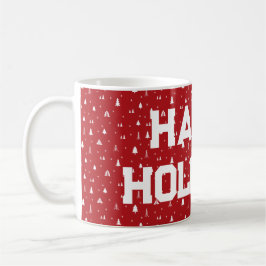 Julgranar och Snöflingor-kaffe Mugg