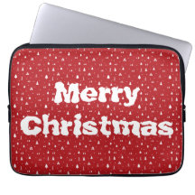 Julgranar och Snöflingor Laptop sleeve