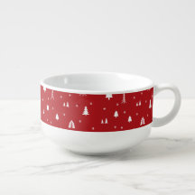 Julgranar och snöflingor Soppmugg