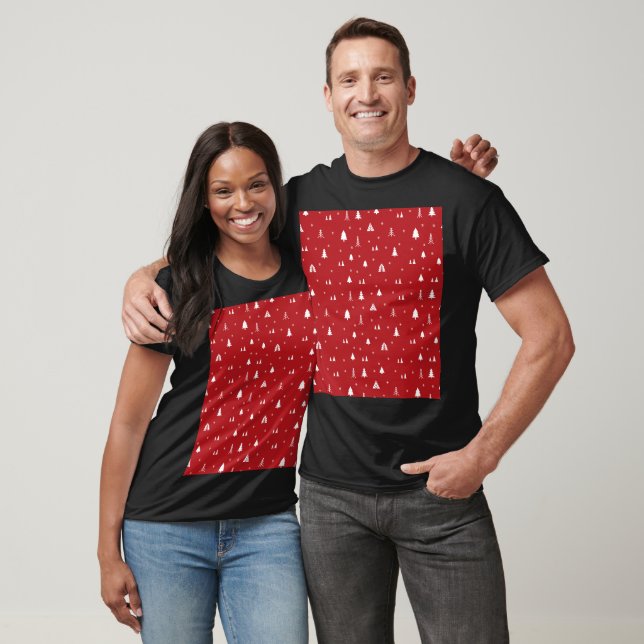 Julgranar och snöflingor T-Shirt (Unisex)