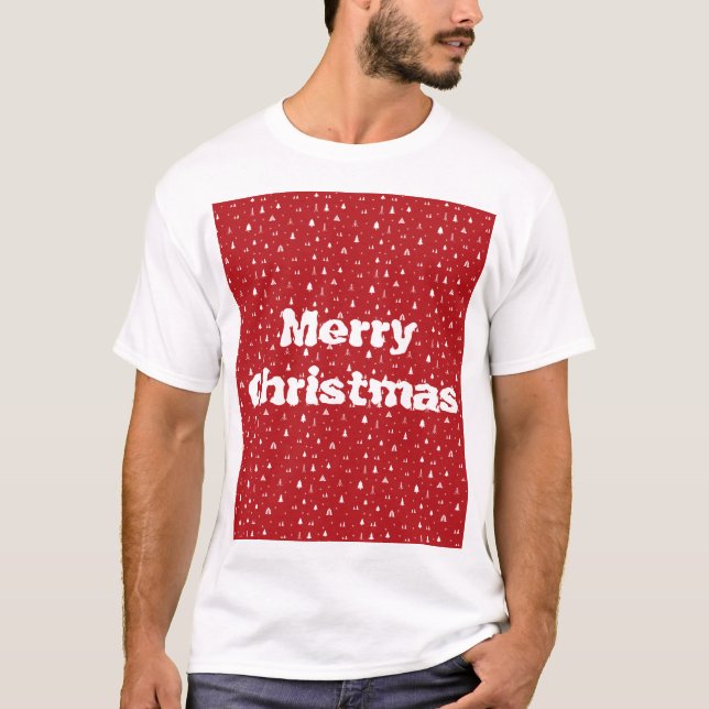 Julgranar och Snöflingor T-Shirt (Framsida)