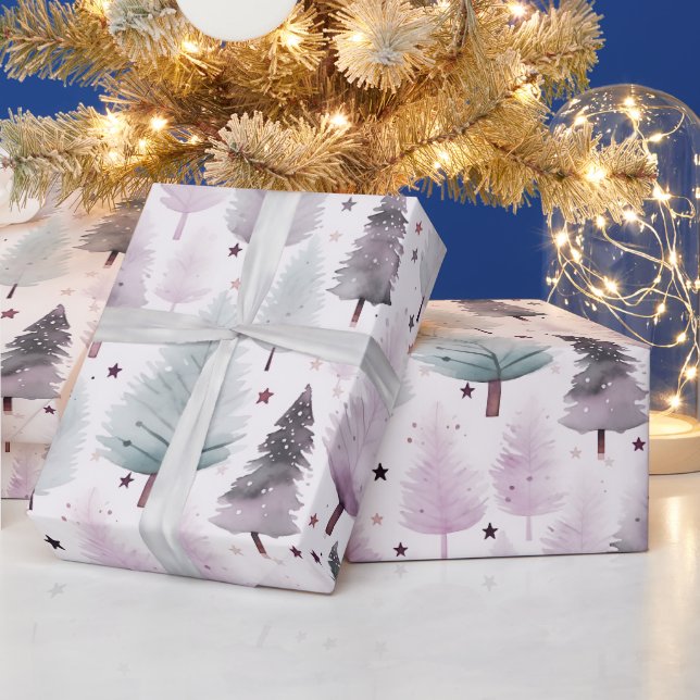 Julgranar och Stars Modern jul Presentpapper (Helgdagar)