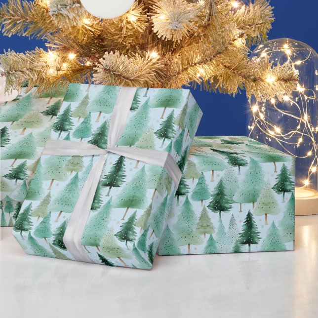 Julgranar och Stars Modern jul Presentpapper (Helgdagar)