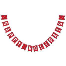 Julgranar och tigrar mönster Glad helg Vimplar