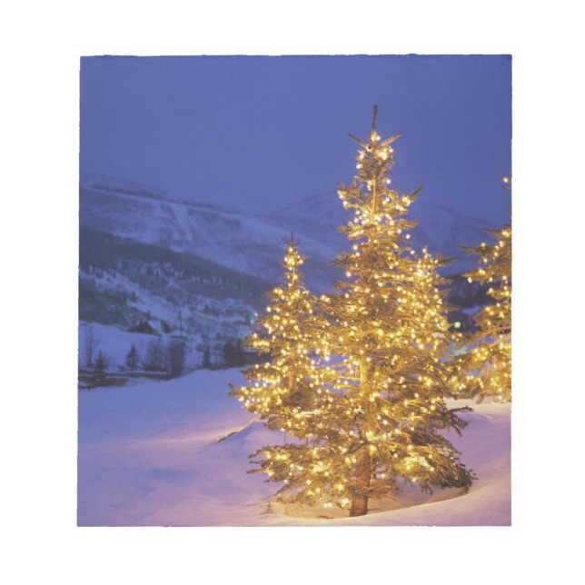 julgranar, Park City, Wastch Mountains, Anteckningsblock (Framsida)