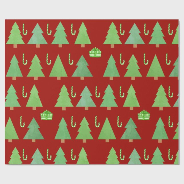 Julgranar Presentpapper (Platt)