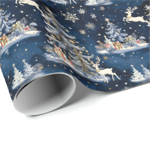 Julgranar, renar och Snöflingor Presentpapper