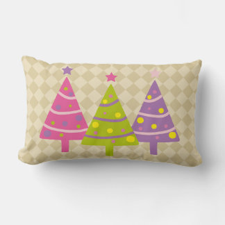 Julgranar Rosa Cute Beige Lumbarkudde