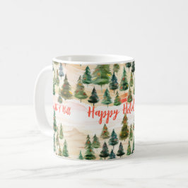 Julgranar Rustic Forest Kaffemugg