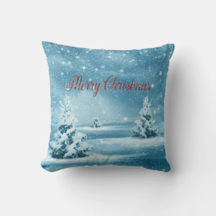 Julgranar,Skog , God Jul Kudde
