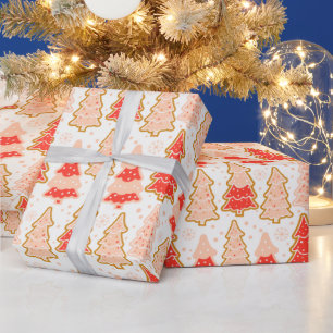 Julgranar Snöflingor Polka dots jul Presentpapper