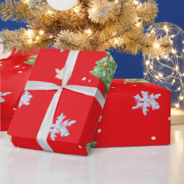 Julgranar & Snöflingor Presentpapper