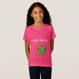 Julgranar Snöflingor Vitaktig Roligt T Shirt