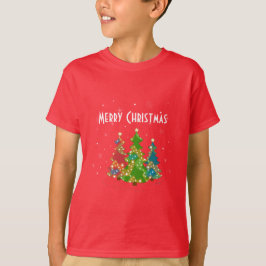 Julgranar Snöflingor Whimsique Roligt Red T Shirt