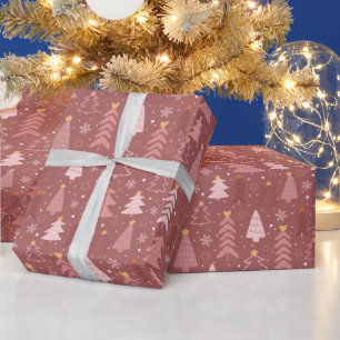 Julgranar Snowflake Ro Guld Rosa jul Presentpapper