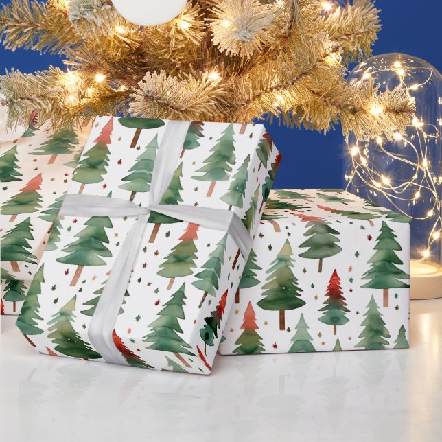 Julgranar Stars Red Grönt Guld jul Presentpapper (Helgdagar)