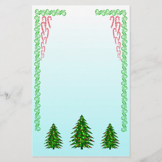 Julgranar Stationery Brevpapper (Framsida)