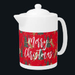 Julgranar & tigrar mönster röd bakgrund<br><div class="desc">Denna färgstarka tecknad-stil Julgran mönster med anpassade röd bakgrund. Jul,  träd,  juldjur och andra julsymboler.</div>