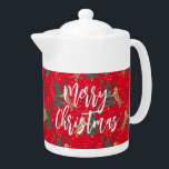 Julgranar & tigrar mönster röd bakgrund<br><div class="desc">Denna färgstarka tecknad-stil Julgran mönster med anpassade röd bakgrund. Jul,  träd,  juldjur och andra julsymboler.</div>