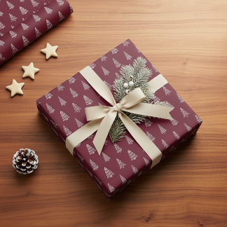 Julgranar & Tranbärsinslagspapper rulle Presentpapper
